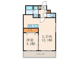 THE AFFINITY Cruz-SQUARE【7階】の間取り