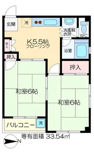 コーポ中島【2階】の間取り