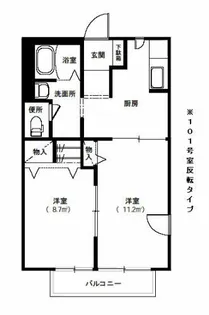 サン・カシオペア B【1階】の間取り