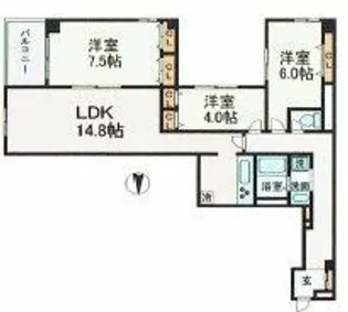 プレステージ経堂【3階】の間取り