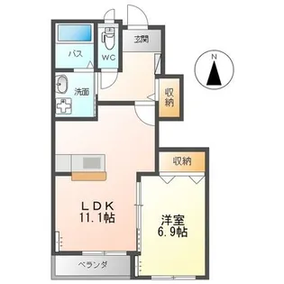 ボンヌール(Bonheur)【1階】の間取り