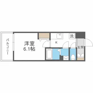 Vita弁天町【7階】の間取り