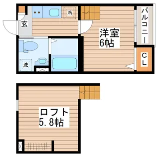 CHEERLIVE仙台宮町【2階】の間取り