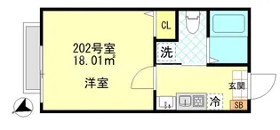 一之江新築アパート (仮名称)【2階】の間取り