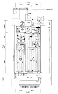 グランフォーレ千早マークスクエア イーストウイング【15階】の間取り