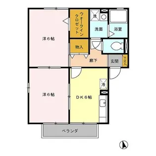 レグルス B【1階】の間取り