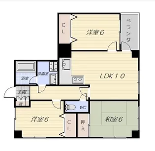 ロイヤルコート武【4階】の間取り
