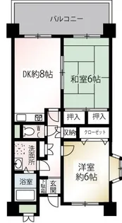 ファミール江田【1階】の間取り