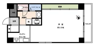 築地スカイレジテル【2階】の間取り