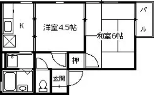 クライネブルーメ【1階】の間取り