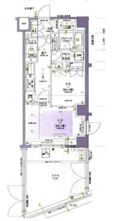 オープンレジデンシア広尾ザ ハウス SOUTH COURT【3階】の間取り