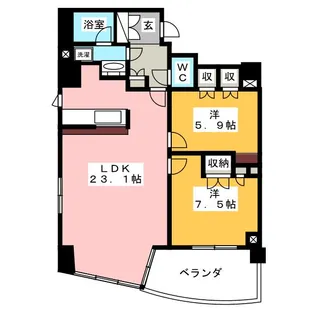 The Century Miyazakidai【2階】の間取り