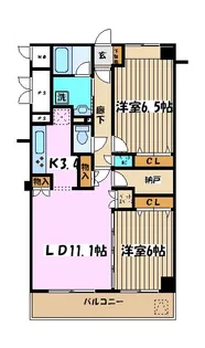 パークレジデンス市川【4階】の間取り