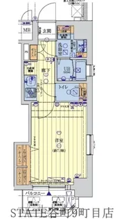 レオンコンフォート難波ミラージュ【9階】の間取り
