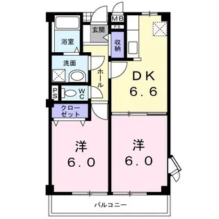 フラワーヒルズ【2階】の間取り