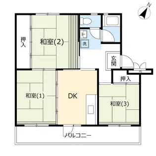 URサンヴァリエ平塚【4階】の間取り