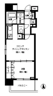 KDXレジデンス芝公園【2階】の間取り