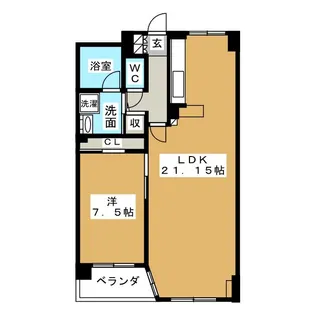 グランバリューセレブレイト【1階】の間取り