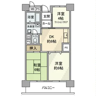 ドルフ磯子【7階】の間取り