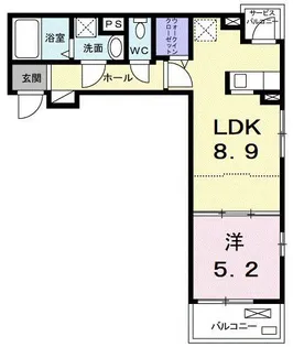リビエ たま【1階】の間取り