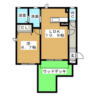スカイパレス【1階】の間取り