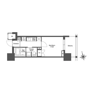 LIBR GRANT 西新宿WEST【2階】の間取り