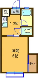 コーポ鎌田A【1階】の間取り