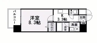 ラ・フェリス城野【8階】の間取り