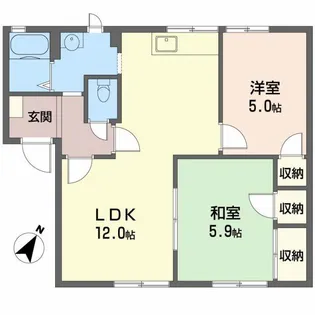 グレース22 B棟【1階】の間取り