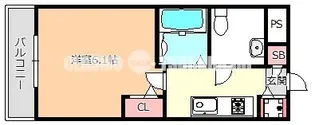 ジュネス東住吉【11階】の間取り