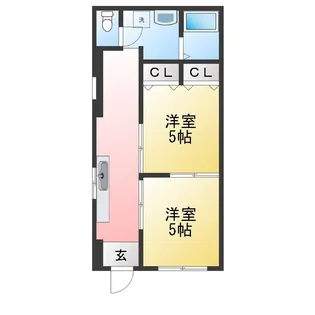 市川荘【1階】の間取り