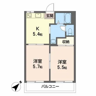 タウン上地【2階】の間取り