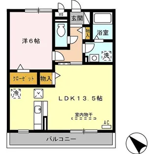 エクセレント【1階】の間取り