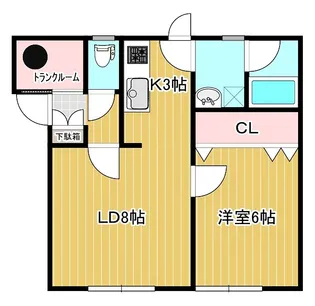 ローズ西富【1階】の間取り