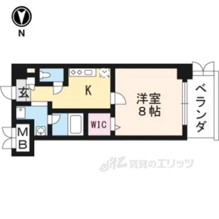 アゼリア五条御前【5階】の間取り