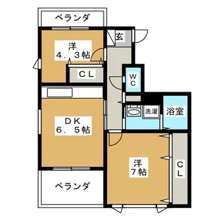 リバーシティ五番館【3階】の間取り
