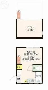 ハートコート東白楽【2階】の間取り