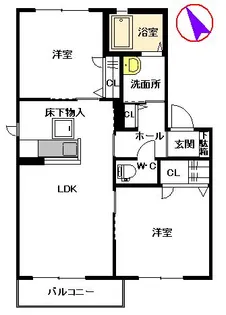 シャーメゾン・ド・カメリア II番館【1階】の間取り
