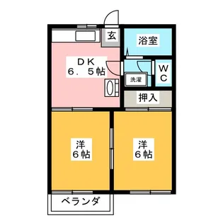 カーサビアンカ花園 B棟【2階】の間取り
