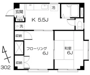 ヴィルヌーブ朝日【3階】の間取り
