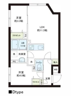 レピュア小石川レジデンス【3階】の間取り
