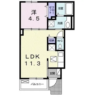 ホープヒルズ【1階】の間取り
