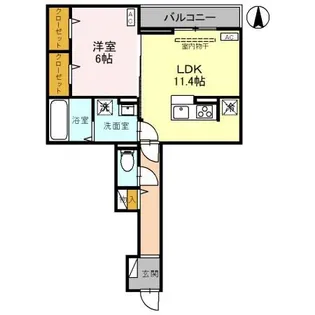 Dアヴァンス高富C【2階】の間取り