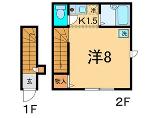 ドエル喜多見【2階】の間取り