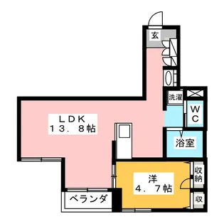 Rise辻堂新町【2階】の間取り