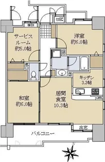 ヴェルパーク五日市駅前【5階】の間取り