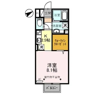 サンウッドD【2階】の間取り