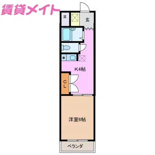 コーポラスチヨダ A棟【4階】の間取り
