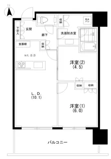 リビオタワー品川【14階】の間取り
