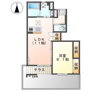 REプロニティB棟【1階】の間取り